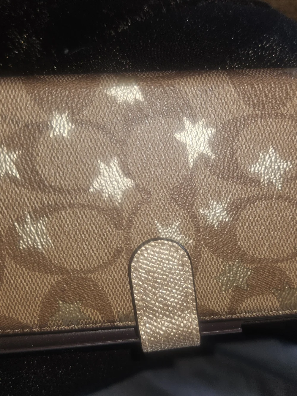 Coach Signature Star Print Phone Wallet Case - Brown